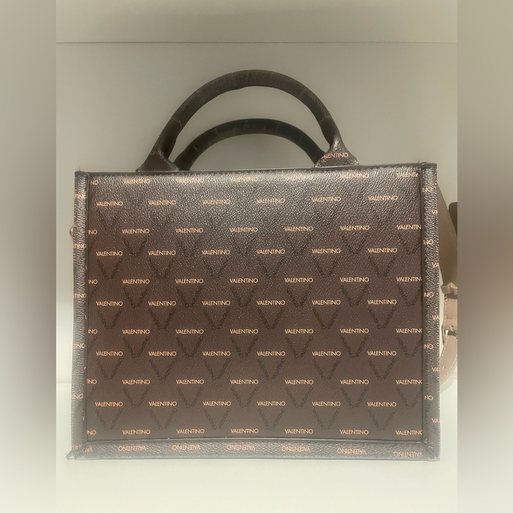 Valentino Brown/Tan Monogram Women's Bag - Picture 4 of 6